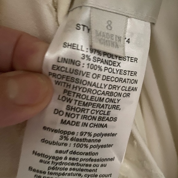 David’s Bridal Sheath Crepe wedding dress size 8 SEXY - Picture 8 of 8